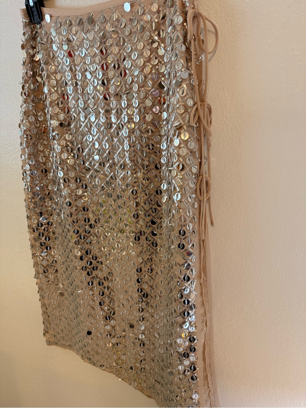 Zara Asymmetric Sequin Midi Skirt - Picture 3 of 6